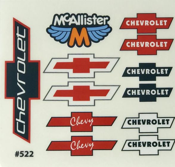 D522 Chevy Bow Tie Decals