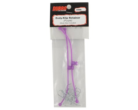 DUB2250 Du-Bro Body Klip Retainers w/Body Clip Purple
