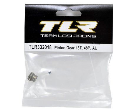 TLR332018 Team Losi Racing Aluminum 48P Pinion Gear (3.17mm Bore) (18T)