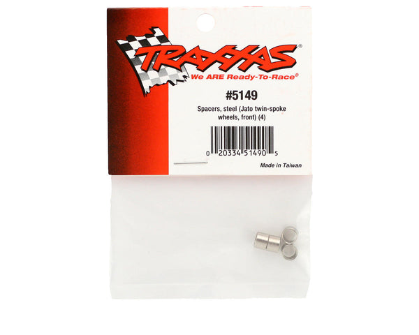 5149 Traxxas Spacers, steel (Jato® Twin-Spoke wheels, front) (4)
