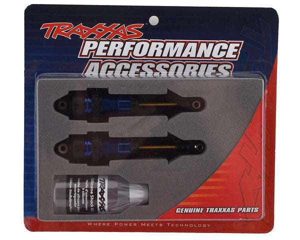 7461 Traxxas Complete GTR Long Shocks w/Ti-Nitride Shafts (Blue) (2)