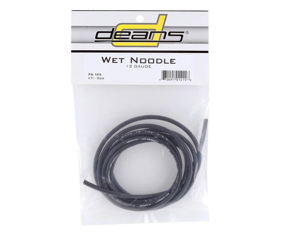 1415 Deans Black 12 Gauge Wet Noodle Wire  6 foot 12AWG